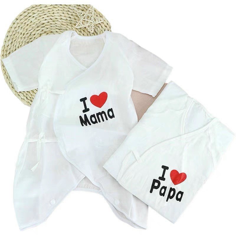 SET đôi Body Papa & Mama hoa văn xô xuất Nhật