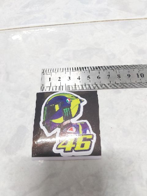 Combo 2 Tem Decal 46 Monster Dán Xe,Nón Giá Rẻ