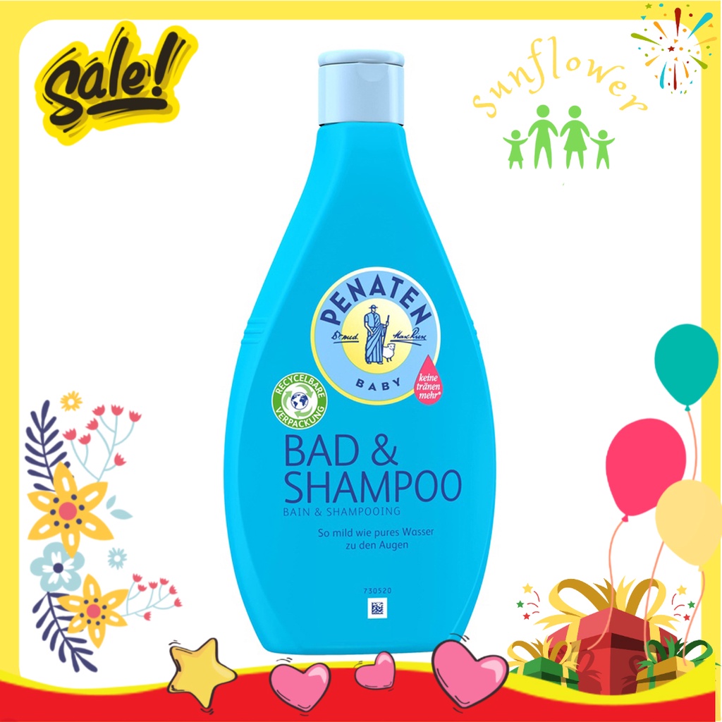 Sữa tắm gội chống cảm 2 trong 1 cho bé Penaten Baby Bad Shampoo 400ml dạng vòi của Đức