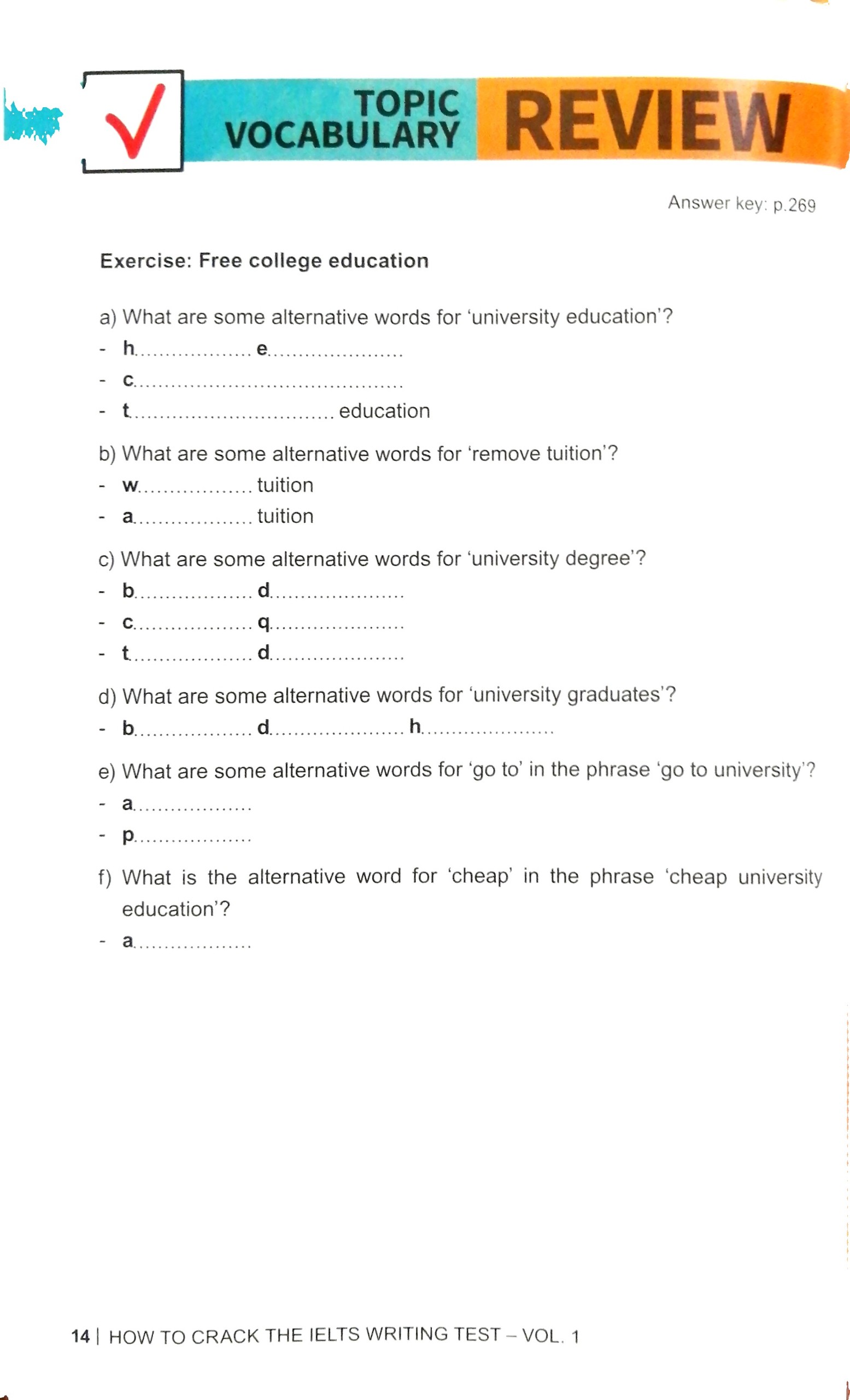 Sách Mới - How to crack the IELTS Writing test - Vol 1