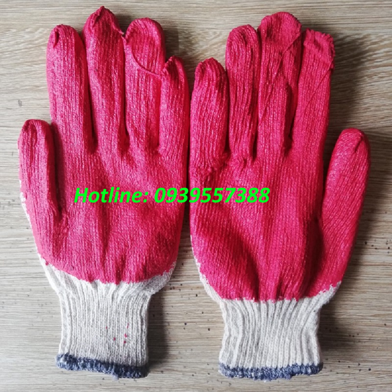 10 đôi găng tay sơn đỏ làm vườn,