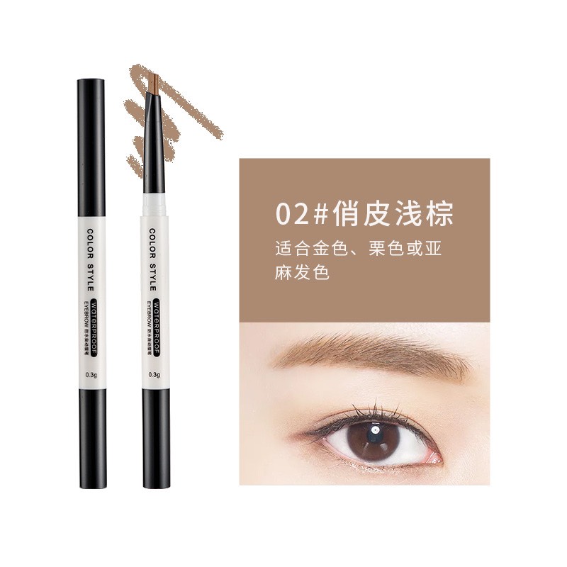 Chì kẻ mày 2 đầu Vặn tự động tam giác chống nước Color Style No 083