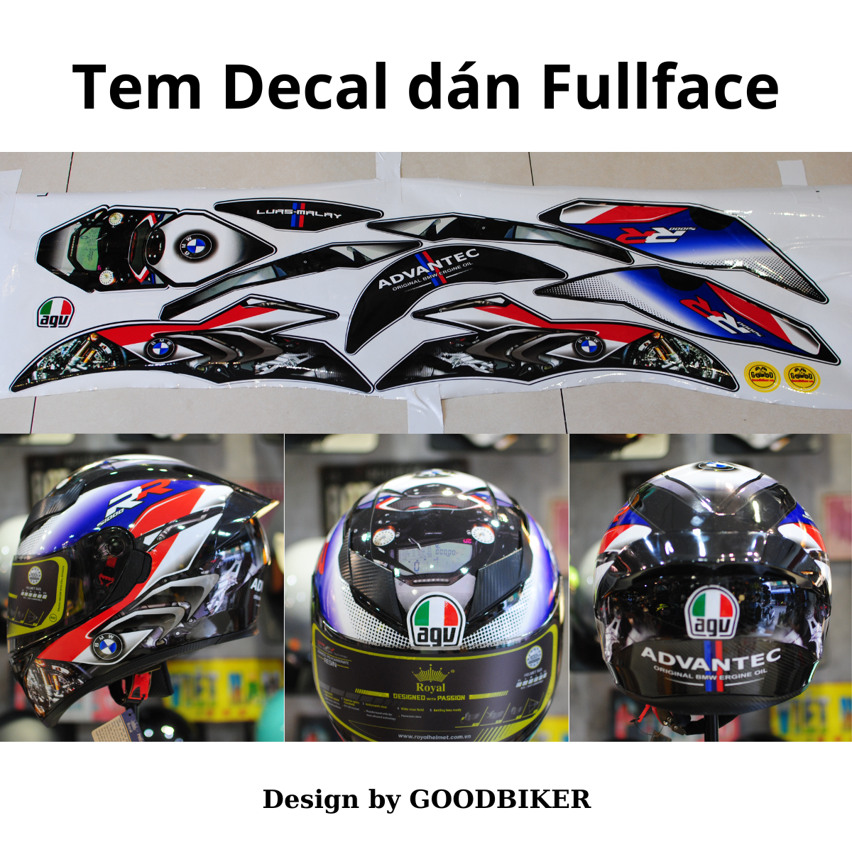 BMW full face decal sticker