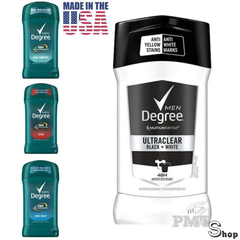 [USA] Lăn sáp khử mùi nam Degree men 76g (sáp trắng) 85g (sáp trong) - Black&White, Cool Rush, Comfort, Sport, Extreme Blast, Arctic Edge - Mỹ nhập khẩu