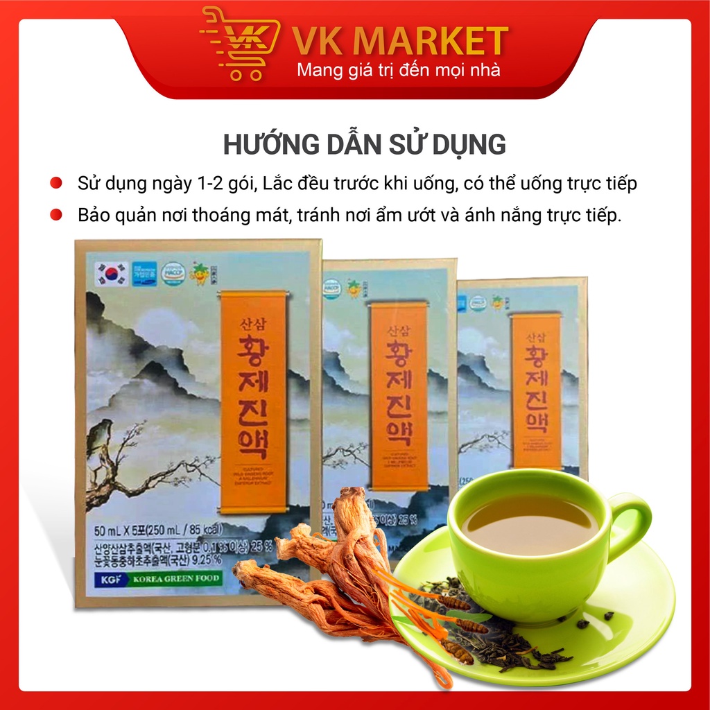 NƯỚC SÂM NÚI ĐÔNG TRÙNG HẠ THẢO HOÀNG ĐẾ HÀN QUỐC