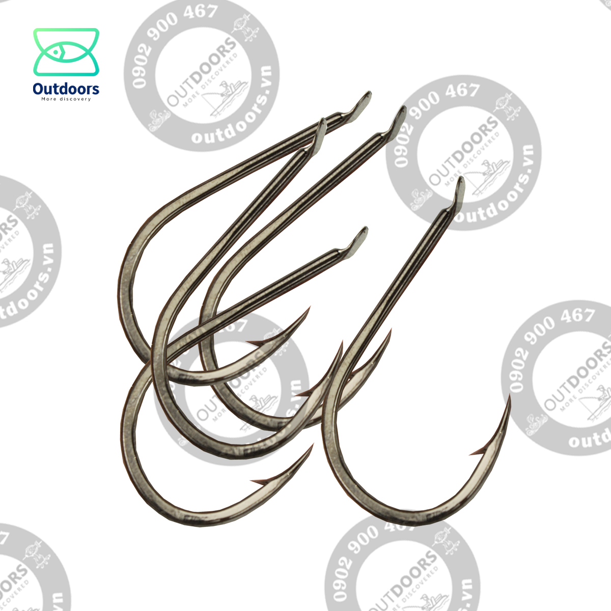 [Ảnh thật] Lưỡi câu cá Kinghook Pro Chinu (Đen + Đít dẹp)