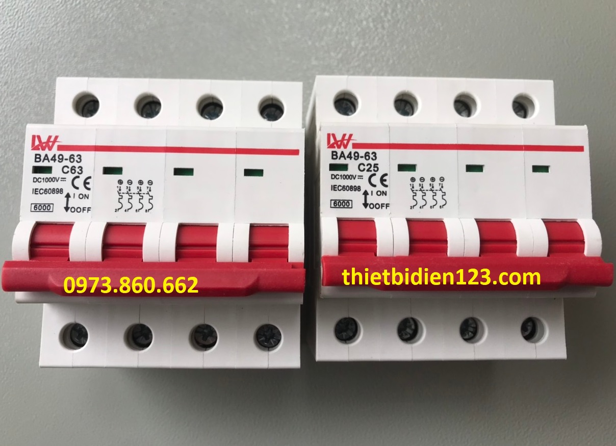 Aptomat DC 2P 4P 1000V - CB DC 1000V