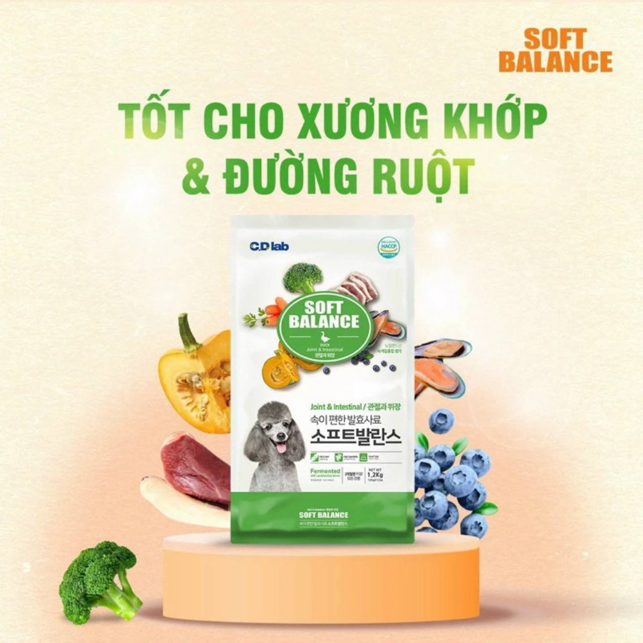 Hạt mềm soft balance tốt cho da và đường ruột, xương khớp dành cho chó mọi lứa tuổi