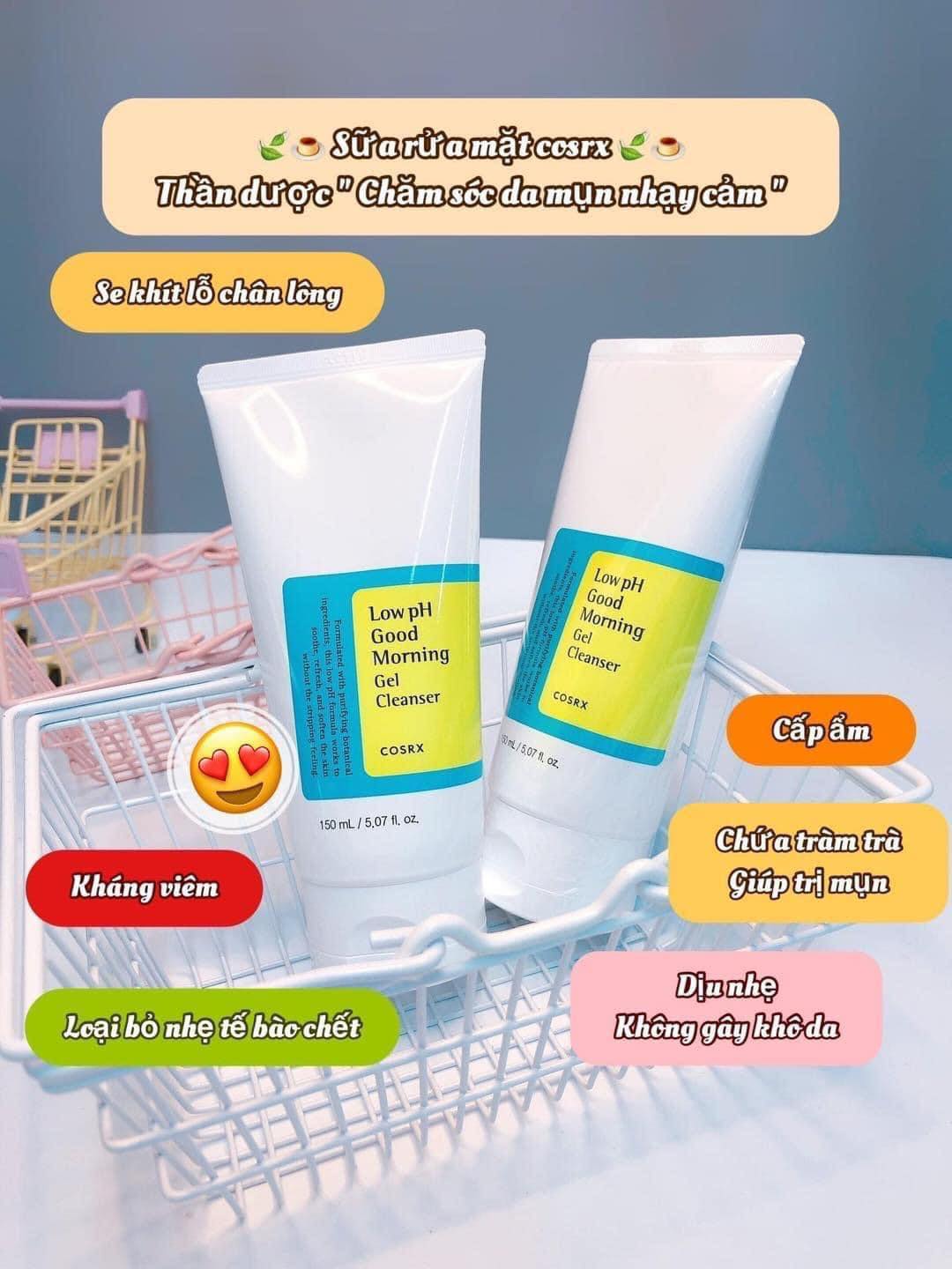 Sữa Rửa Mặt Dạng Gel Dịu Nhẹ Cosrx