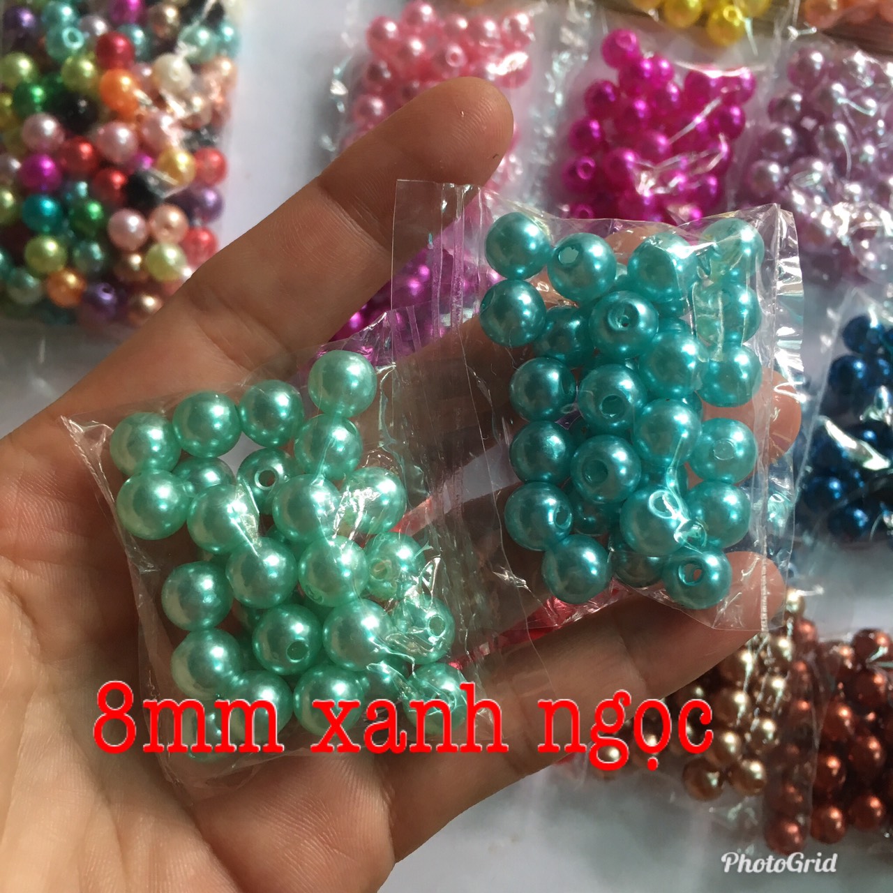 Cườm nhựa ngọc trai nhiều màu