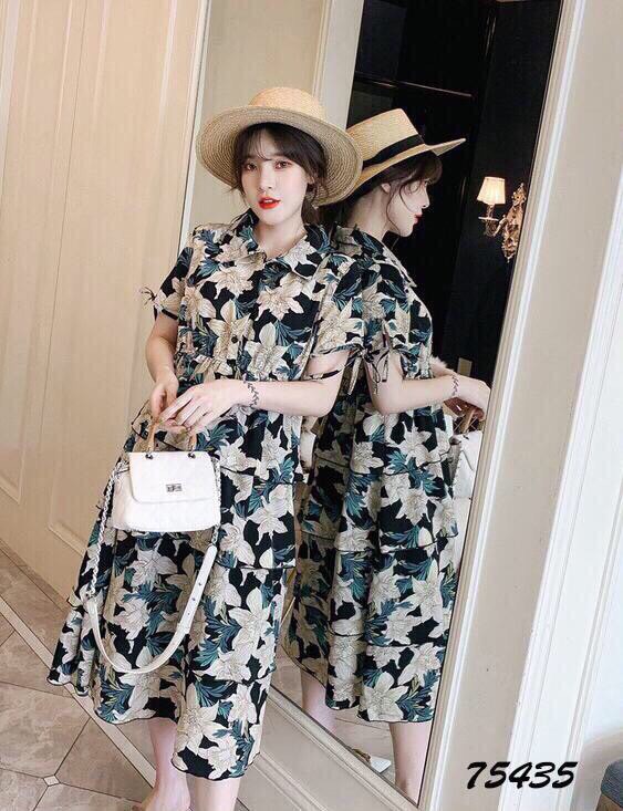 [HCM]ĐẦM LỤA HOA 3 TẦNG DỰ TIỆC SIÊU XINH