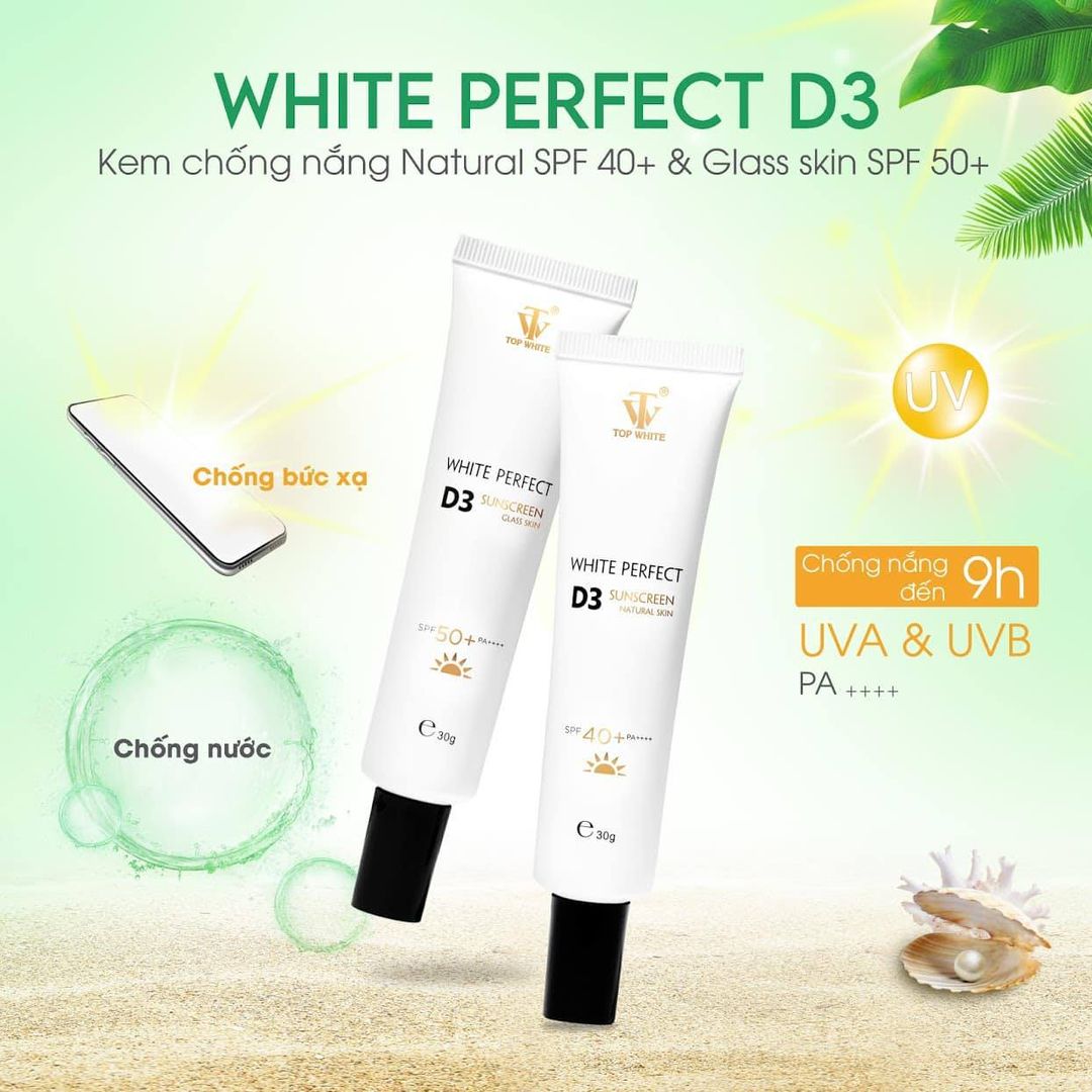 Kem Chống Nắng Top White D3 SPF 50+ PA++++