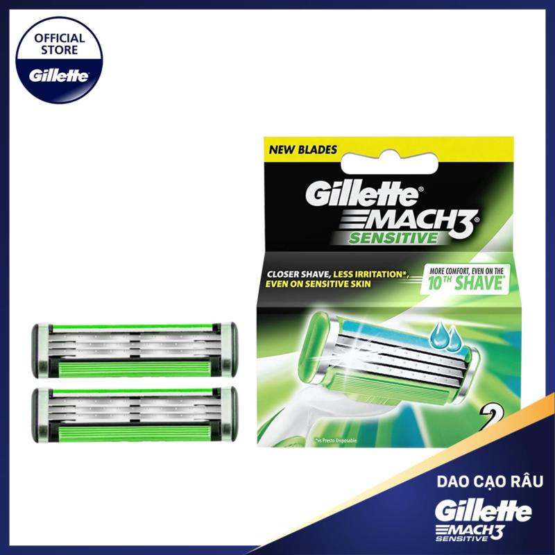 Lưỡi dao Gillette Mach3 Sensitive ( 2 lưỡi/vỉ ) giá rẻ