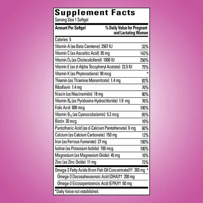 [HCM]Vitamin bầu Nature Made Prenatal Multi + DHA 70 viên