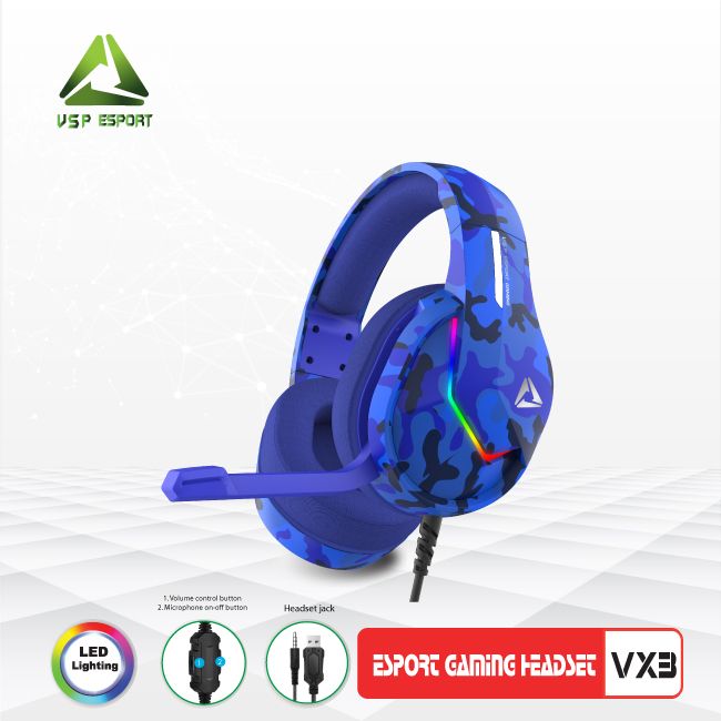 Tai nghe headphone vsp esport gaming vx3 ( jack tai nghe chuyên game vsp esport vx3tai nghe vsp esport gaming vx3 - vsp vx3tai nghe chuyên game vsp esport vx3 có mic - hãng