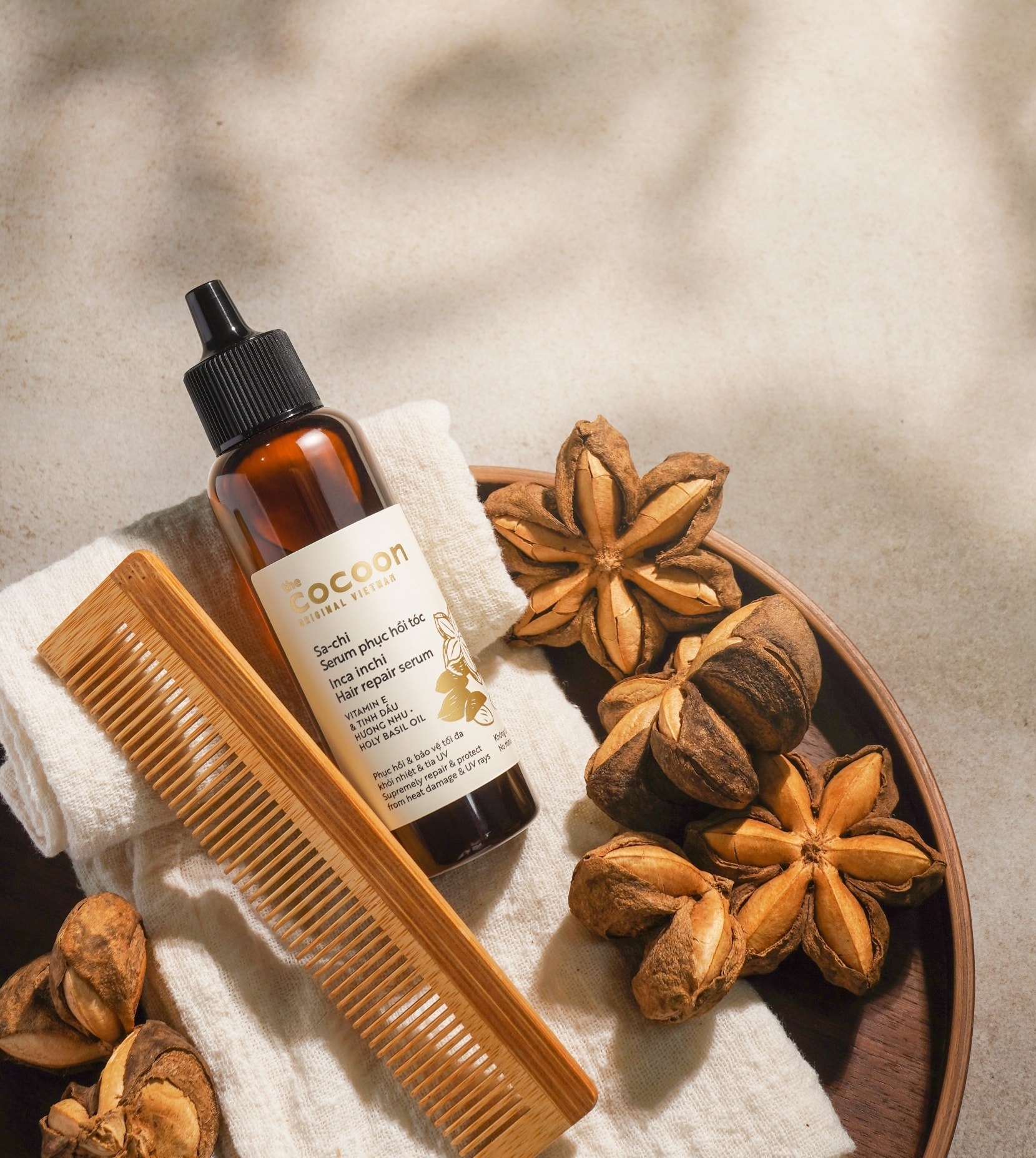 Combo 2 Chai Serum Sa-chi phục hồi tóc Cocoon (70ml/1 Chai)