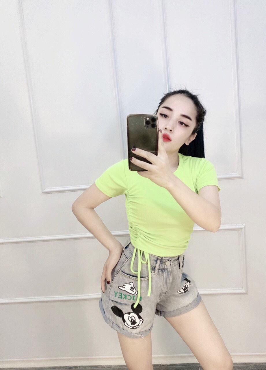 Áo thun lụa rút 1 bên luôn hot TTSA0327