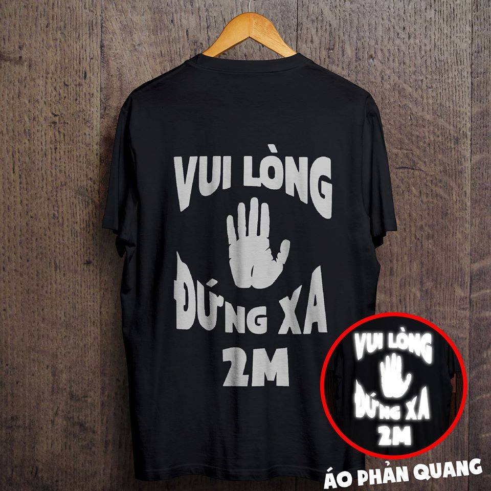 Áo phản quang một màu Vui lòng đứng xa 2m . Áo thun nam nữ, quần kaki, quần nữ, sét bộ mặc ở nhà, áo thun tay dài, quần jean ống rộng - LEEDA