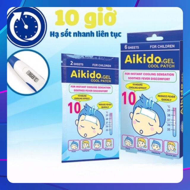 MIẾNG DÁN HẠ SỐT NHANH AIKIDO GEL COOL PATCH (Hộp 6 miếng)