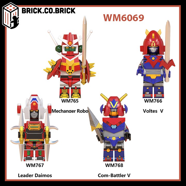 WM6069 - Đồ Chơi Lắp Ráp Minifigures Và  Mô Hình Lắp Ráp Sáng Tạo Cho Bé Voltes V-Daimos-Super Robot Mechas