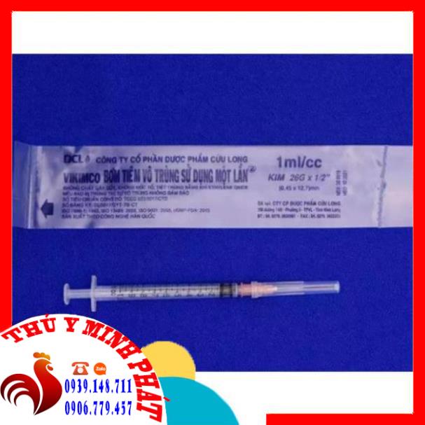 Combo 10 ống tiêm 1ml 3ml 5ml 10ml vikimco