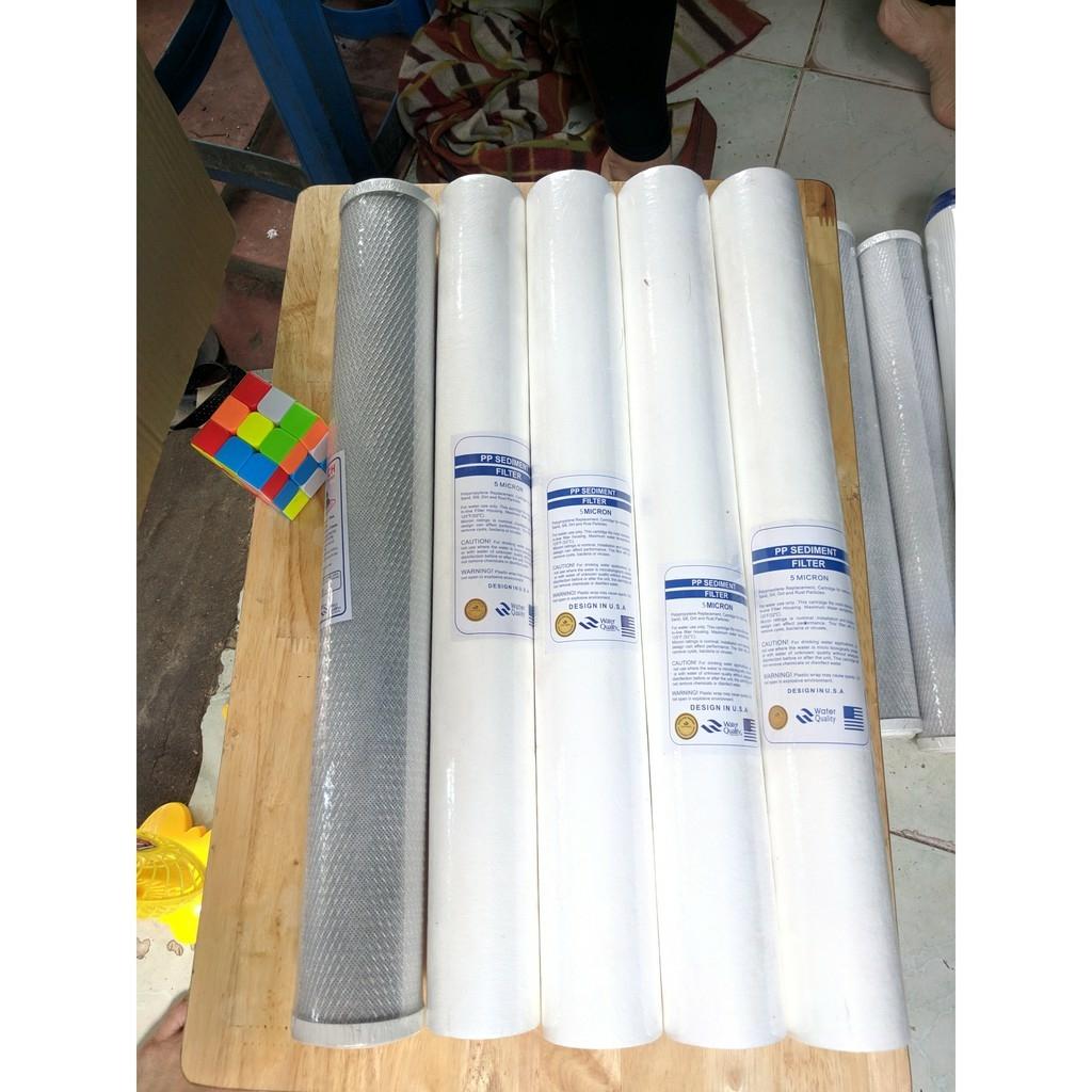 Combo 5 Cây lõi lọc nước số 1 PPF ly 20inch Tem chuẩn