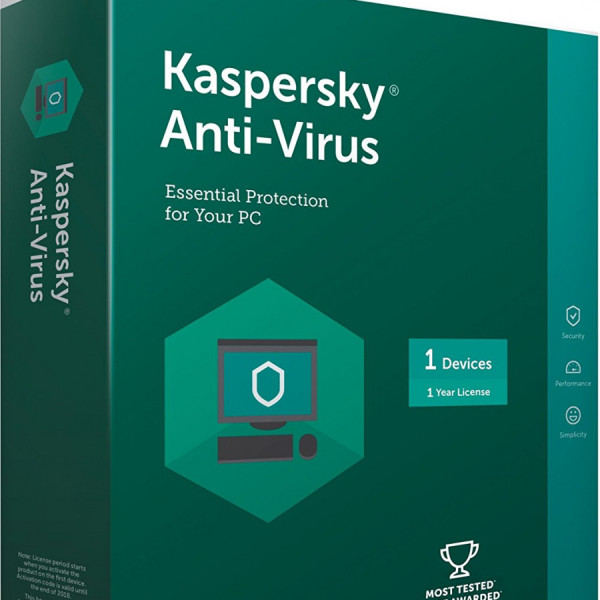 Bảng giá Phần mềm diệt virus -  Kaspersky Anti-Virus - cho một máy tính sử dụng trong 12 tháng Phong Vũ