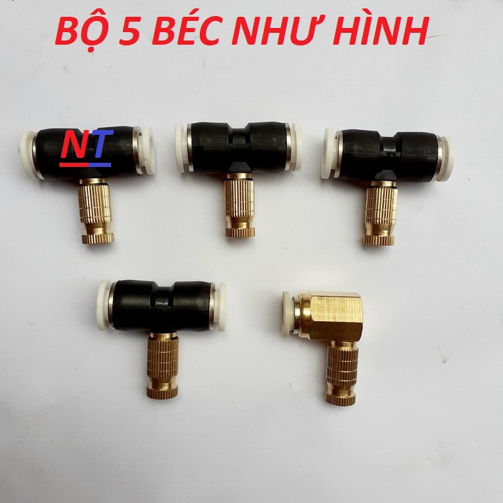 combo 5 béc phun sương làm mát bằng đồng số 2