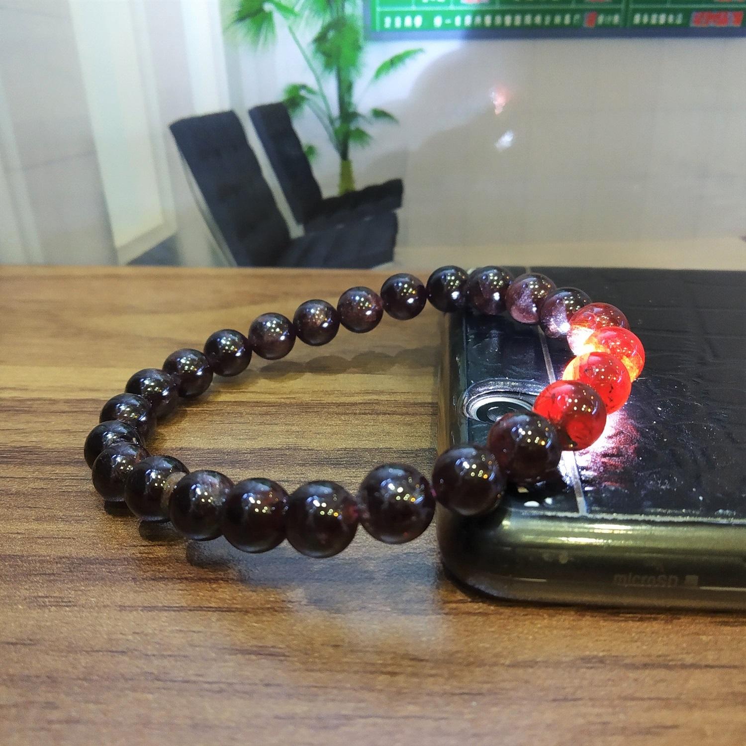 Vòng phong thủy, vòng đá garnet 8li