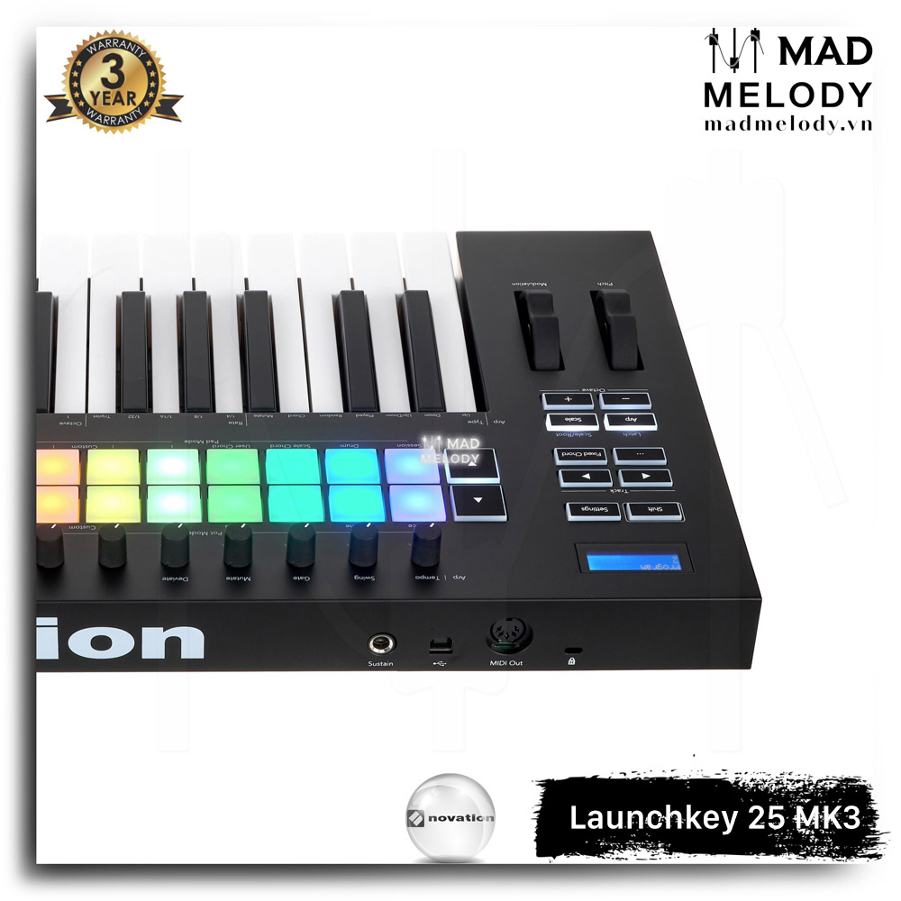 Novation Launchkey 25 MK3 USB MIDI Controller [đàn soạn nhạc 25 phím Launchkey thế hệ 3 mới nhất NEW]