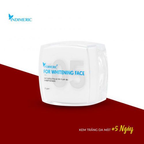 Kem trắng da mặt, cấp ẩm  Indimeric