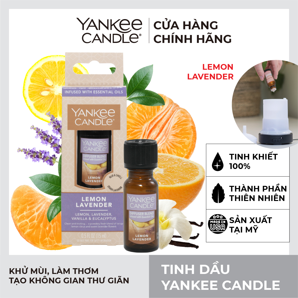 Tinh dầu Yankee Candle - Lemon Lavender