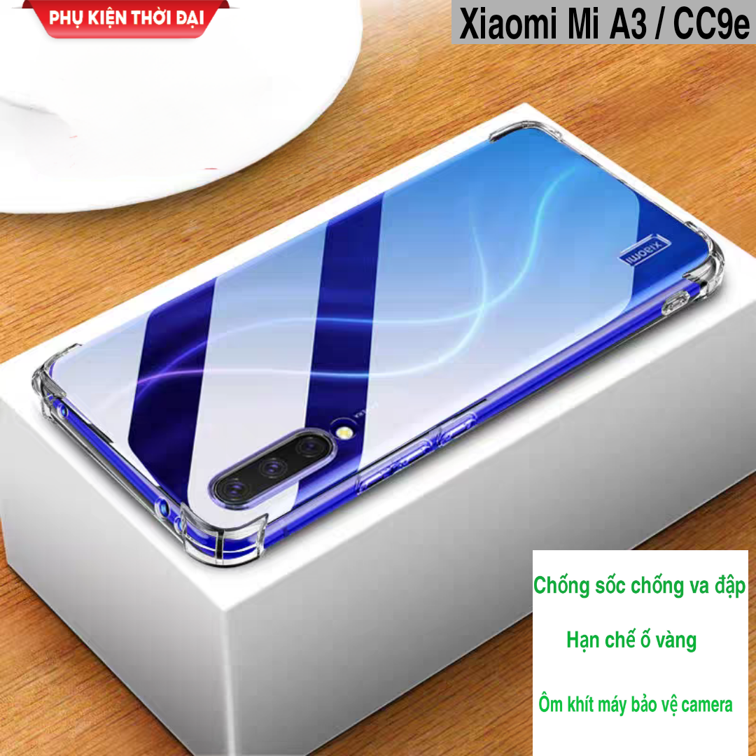 Ốp lưng Xiaomi Mi A3 / Mi CC9e dẻo trong lồi 4 góc nhựa mỏng cao cấp