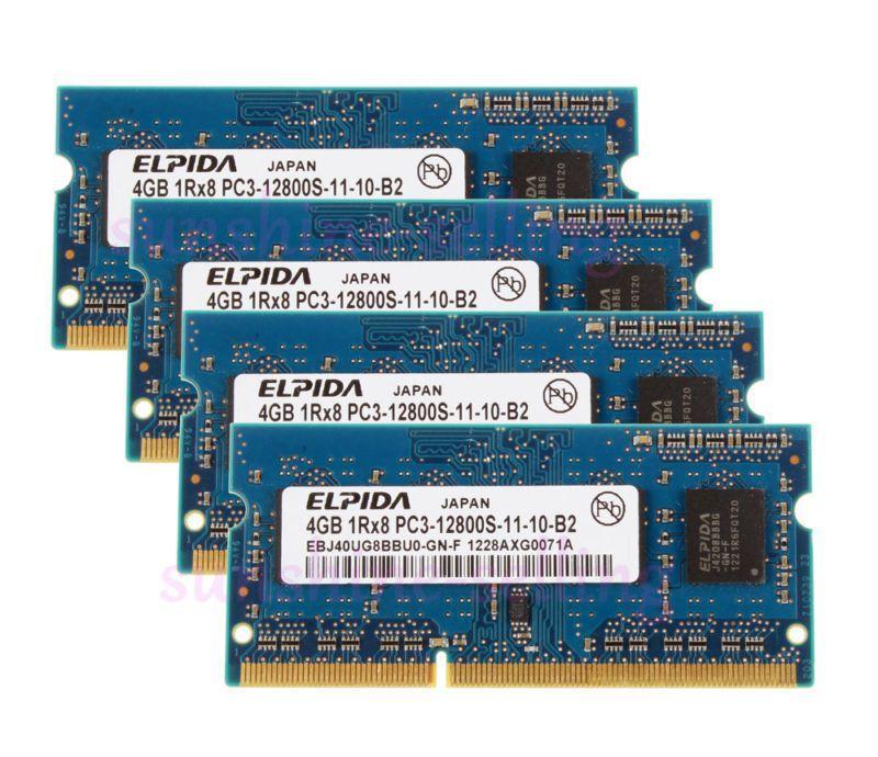 Ram laptop 4GB DDR3 bus 1600 Micron - Crucial - Kingston - Elpida - Adata PC3-12800s