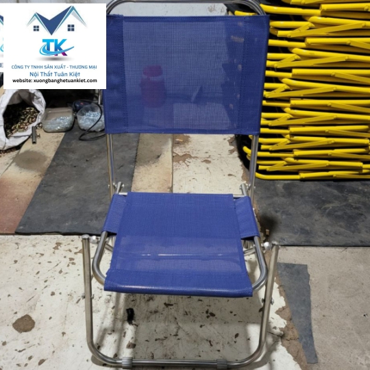 [ siêu thoáng - nhẹ gọn] ghế xếp inox vải lưới lưng thấp