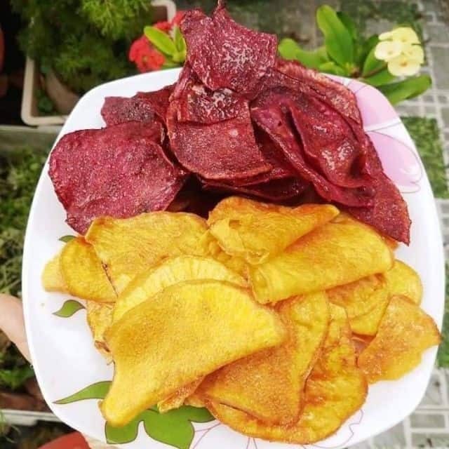 1kg khoai lang tím vàng sấy mật siêu ngon