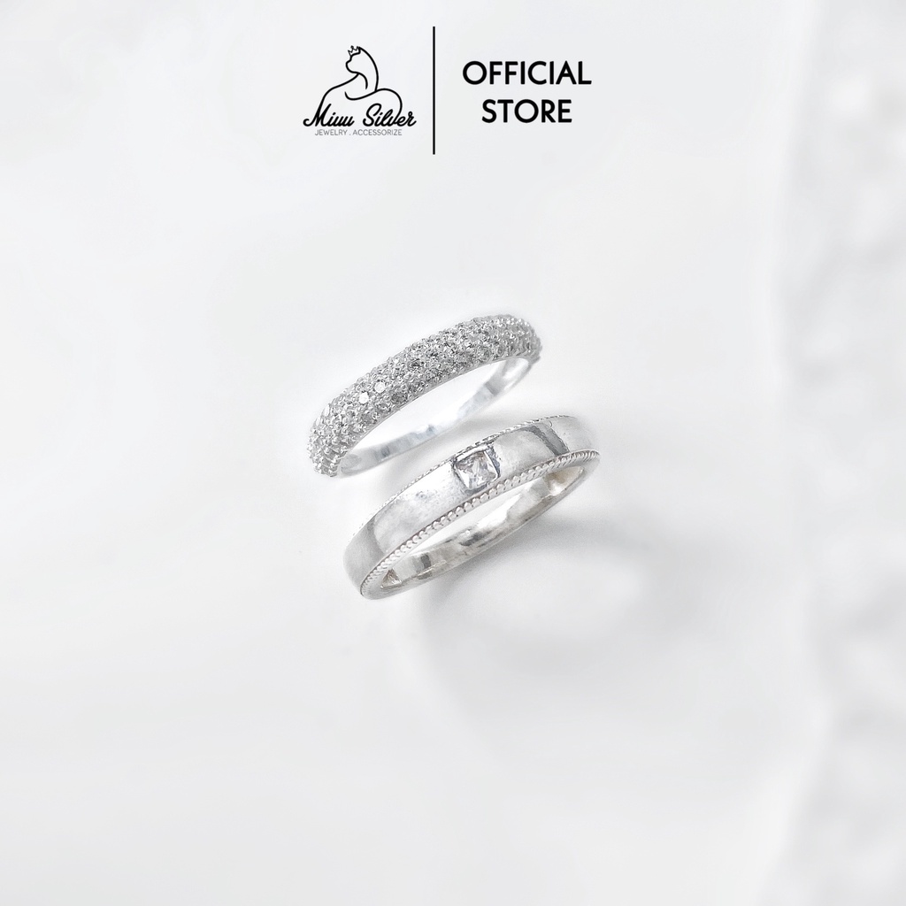 Nhẫn đôi bạc Miuu Silver, nhẫn cặp nam nữ Eirene