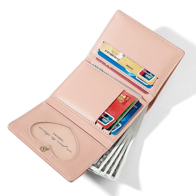 Ví nữ ngắn mini cầm tay, bóp nữ mini nhỏ gọn thời trang cao cấp da mềm mại