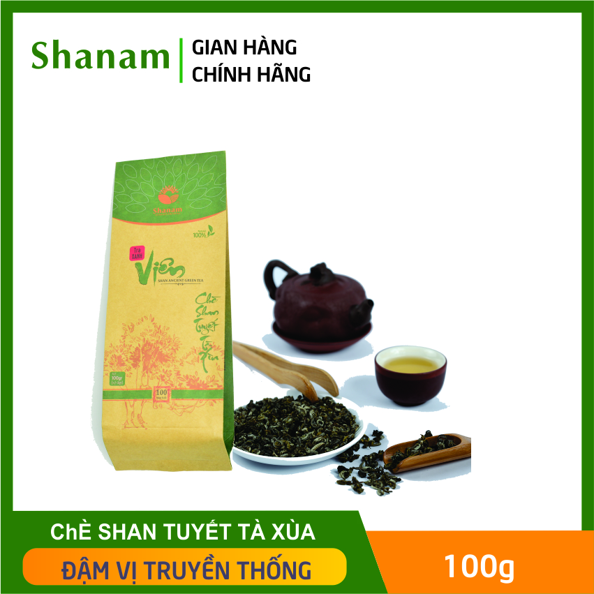 [CHÍNH HÃNG] Trà xanh Viên - Chè shan tuyết cổ thụ Shanam - {Chè Tà Xùa} 100g/túi – Uống trà xanh đúng cách: giúp phòng chống ung thư, tăng cường hệ miễn dịch, tăng sức đề kháng, điều hòa huyết áp, phòng tránh đột quỵ.