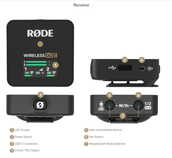 [Trả góp 0%]Micro Không Dây Rode Wireless GO II ( 2 phát + 1 nhận) - Bảo hành 12 tháng