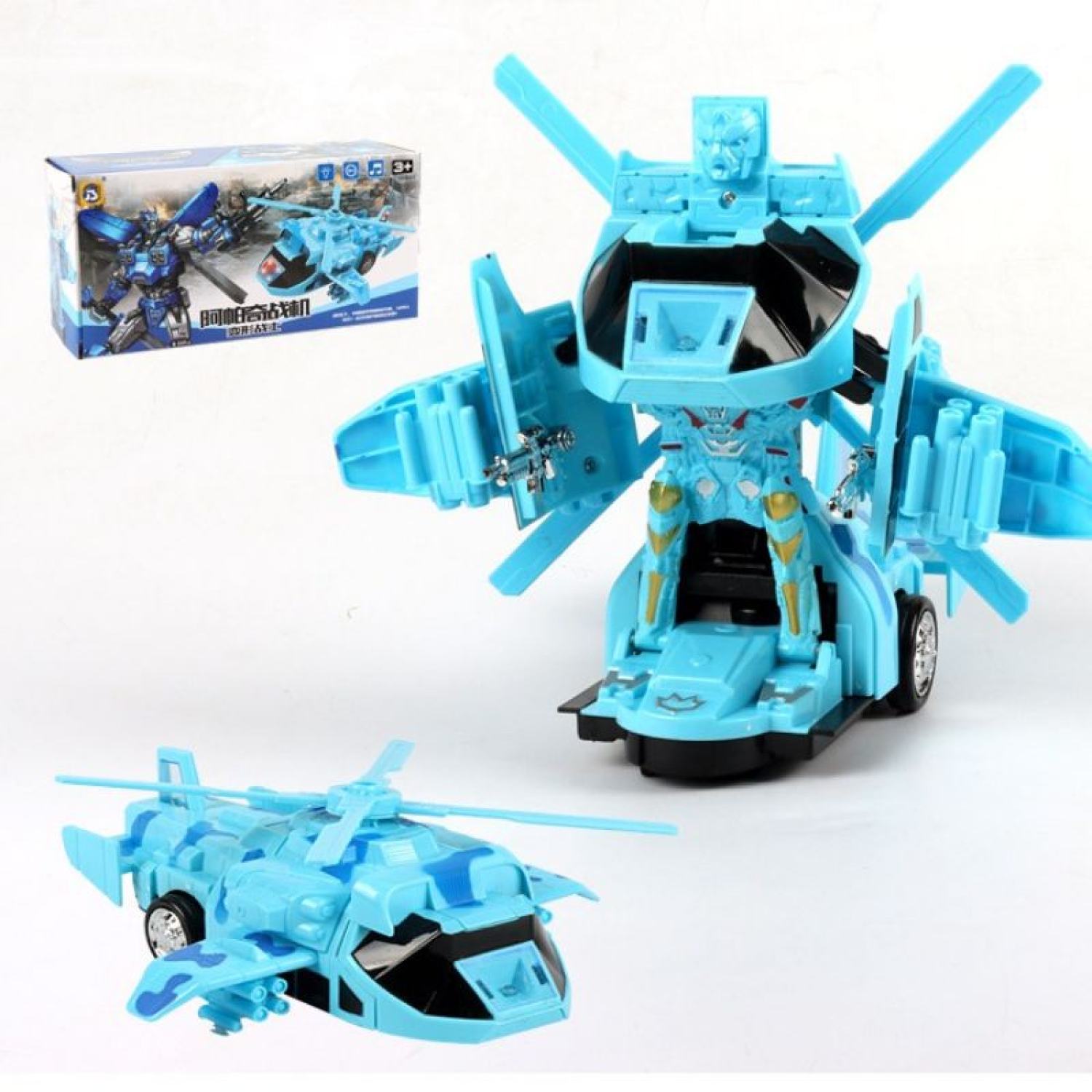 Máy bay biến hình robot, chạy và phát nhạc