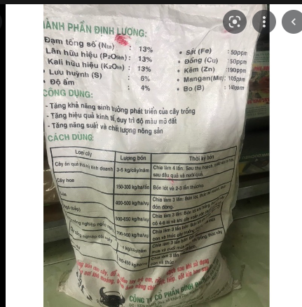 Phân Npk Đầu Trâu 13-13-13 + Te (1Kg) Đóng rời
