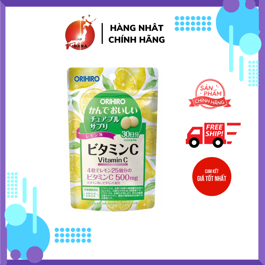 Kẹo ngậm bổ sung vitamin c orihiro - hàng nhật nội địa