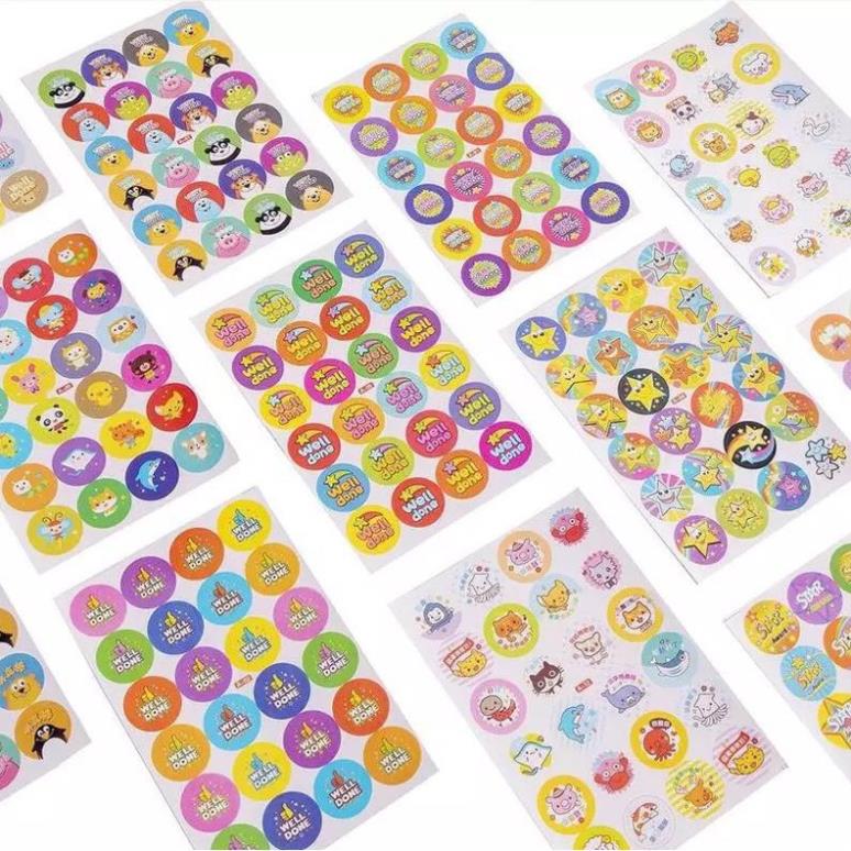 Túi 240 Nhãn Sticker Tiếng Anh