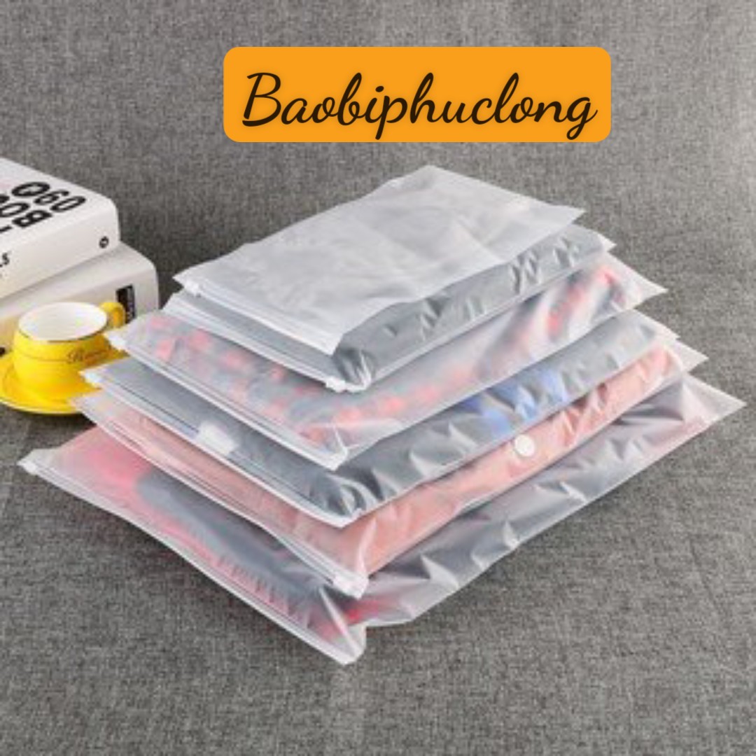 500gr túi zip khóa kéo mờ đựng quần áo