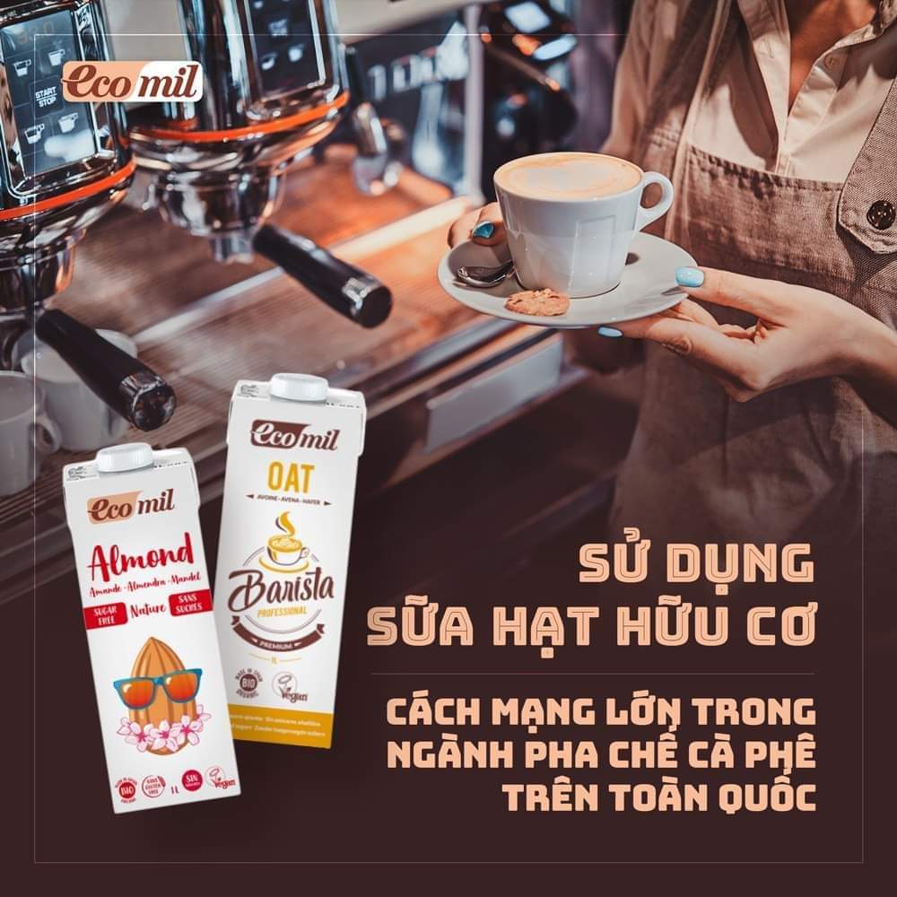 Sữa Hạt Hạnh Nhân Không Đường Hữu Cơ Ecomil 1L