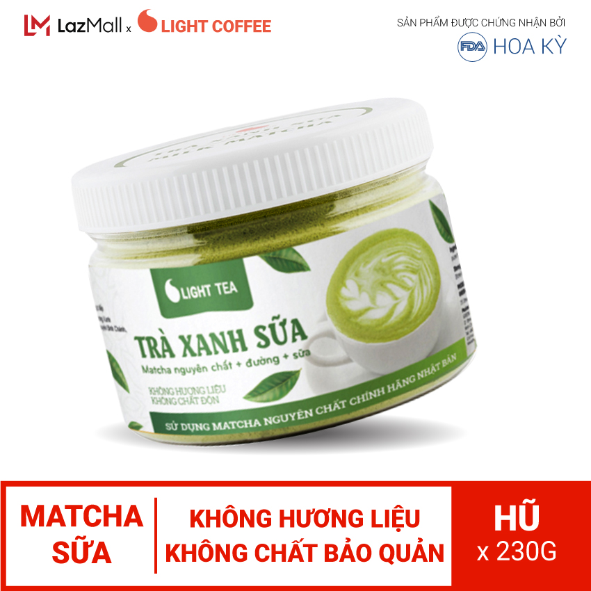Combo 2 hũ bột trà xanh sữa 3in1 Light Tea - 230gr/hũ