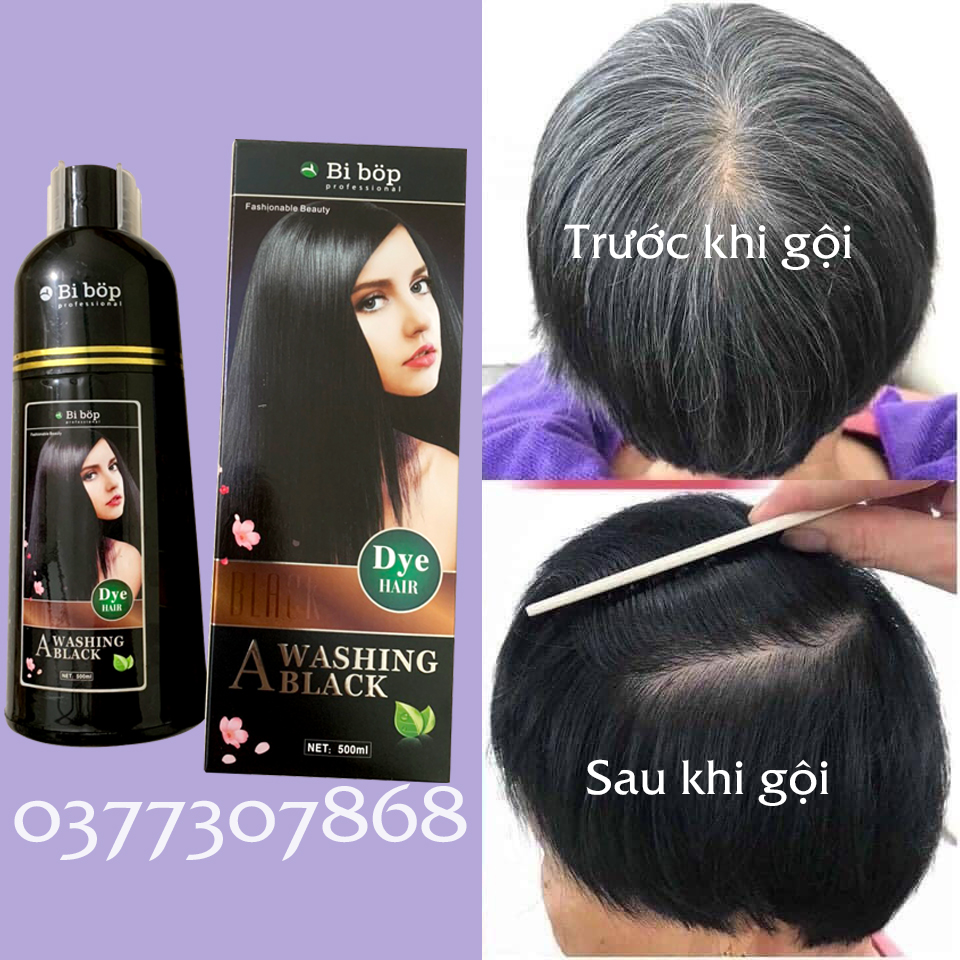 Dầu Gội (Nâu-Đen) Tóc Phủ Bạc Tinh Chất Thảo Dược Bi.Bop