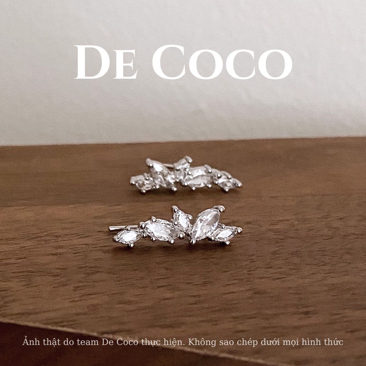 Khuyên tai, bông tai nữ đính đá Silva De Coco