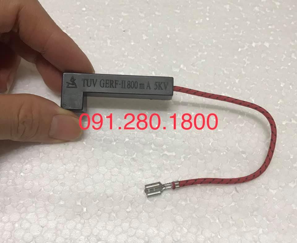 Cầu chì cao áp lò vi sóng 800mA 5KV liền dây zắc